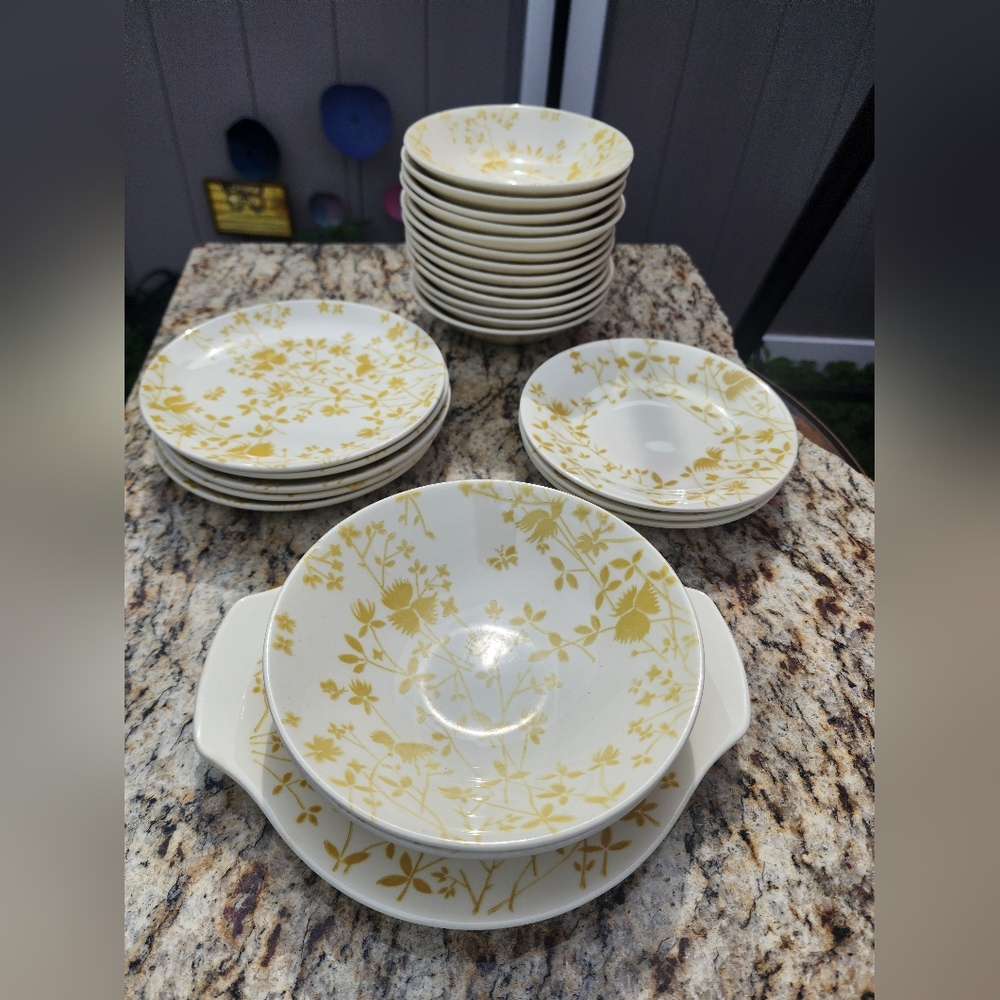 Sheffield Ironstone 1970s Golden Meadows Dinnerware Set - Picture 1 of 12